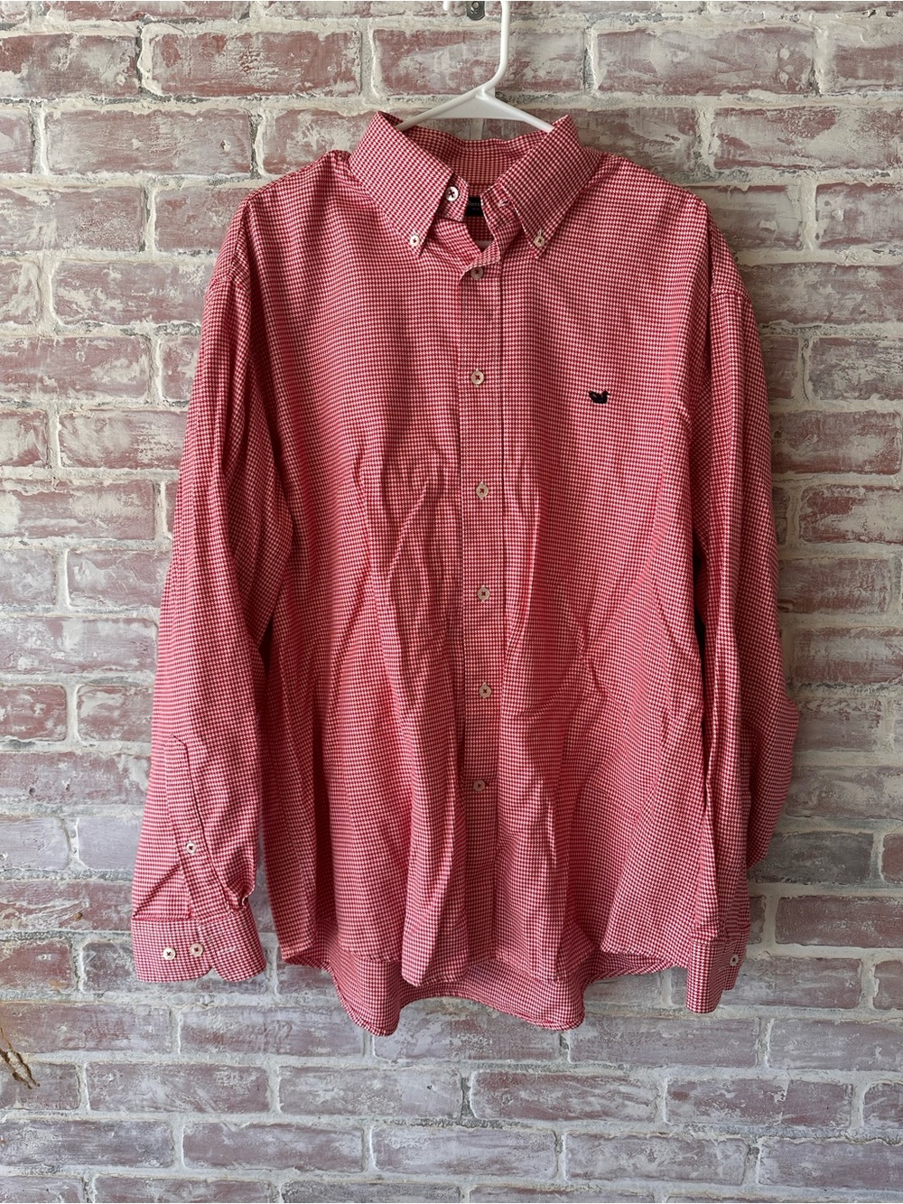 Southern Marsh Red Micro-Gingham Button-Down Shirt